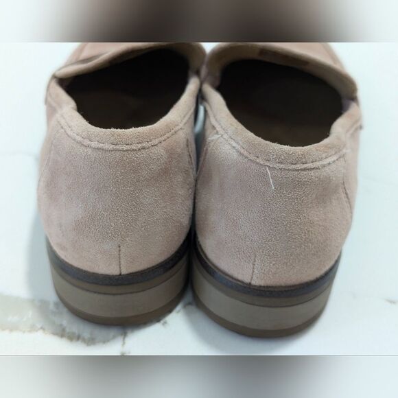 Clarks Women's Trish Rose Penny Oxford Loafer Rose Suede leather size 6.5 comfy - Picture 7 of 8